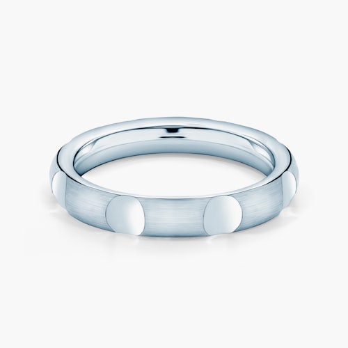 Obrączka partnerska Sign of Love®: białe złoto, półokrągła, 3,5mm